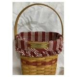 Longaberger Christmas Basket w/ Fabric Liner