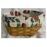 Longaberger Basket Classic Baskets w/ Fabric Liner