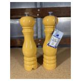 Peugeot Yellow salt and pepper shakers