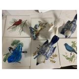 bird figurine bird coaster lot