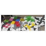 Handmade hand stitched quilt squares