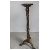 Wooden barley twist pedestal plant stand