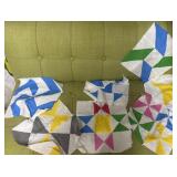 Handmade hand stitched quilt squares