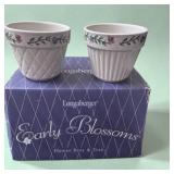 Longaberger Early Blossoms Flower Pots - super