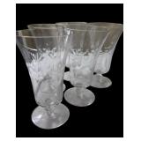 Vintage matching etched glass Set of 4
