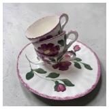 USA made teacup lot of 3 matching plate lot