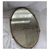 Vintage twisted rope gold mirror