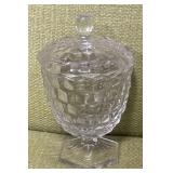 Fostoria American Hex Footed Candy Dish w/Lid