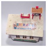 Little people play Skool school house
