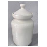 Shastra white container with lid  India 8' tall