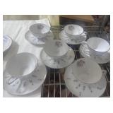 Matching rose teacup saucer lot of 5