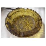Vintage 6' amber glass Starbust pattern dusty
