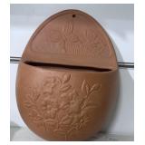 Terracotta decorative wall pocket planter