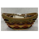 Longaberger multi colored little swoop basket