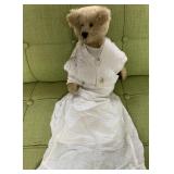 Handmade Mohair Bear in beatuiful clothes