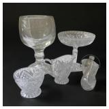 Crystal Decanter Swan Candy Dish lot