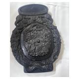 Chinese Chengni inkstone carved five dragon - NOTE