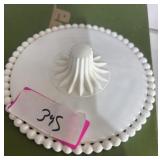 White milk glass candy dish lid - sold last auctio
