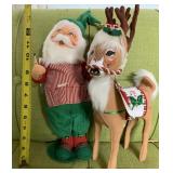 Annalee Xmas Santa reindeer set
