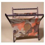 Vintage sewing basket with thread