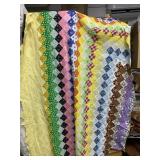 Quilt topper handmade hand stitched queen or king