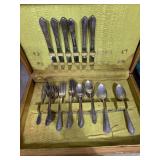 Vintage silverware with display box