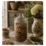 Large glass cookie jar snack jar