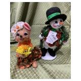 Annalee Snowman Mouse Christmas Fall Lot