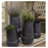 Farmhouse Metal/Tin Vase LOT 11'