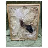 Mixed media fiber art collage original art work