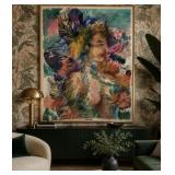 Large mixed media abstract modern art wall art