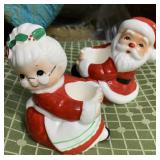Lefton China Mr. And Mrs. Clause figurine decor