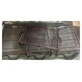 the metal copper finish 4 matching tv tray lot