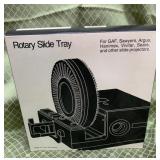 Rotary slide tray