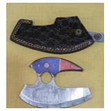 Ulu knife Damascus 5.5 in