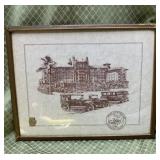 1911 Hotel Galvez depiction wall art
