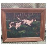 Hunting dog oil painting