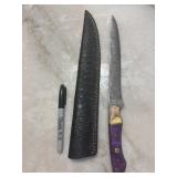 LARGE Damascus knife