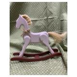 Cute rocking horse figurine statue decor