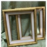 Gold Gilt matching faux bamboo  Picture Frame lot