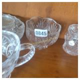 Crystal, Salt Dips, Pitcher, Cross