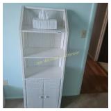 White Wicker Book Shelf, Tissue Holder