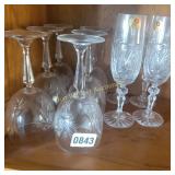Crystal Goblets, Slinder Glasses