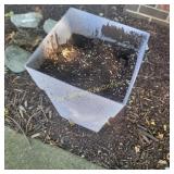 Flower Pot and Rocks  ( wood stays)