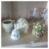 Bell, Glasses, Globe