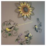 Wall Decorations Sunflower/Birds