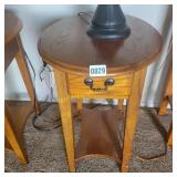 Small Round End Table Matches lot 828