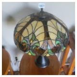 Stain Looking Glass Lamp ( matching lot 826)