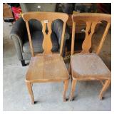 2 Oak Chairs