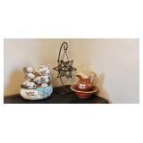 Pitcher and bowl, Hanging Star, Cups set